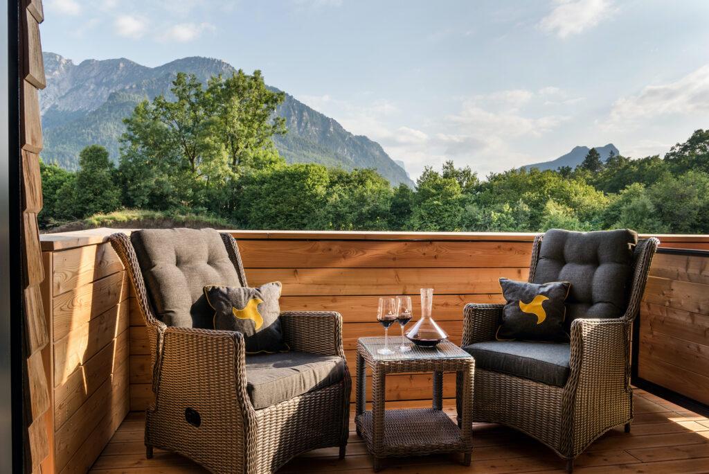 Klosterhof Alpine Hideaway & Spa - Balkon mit Frühstück