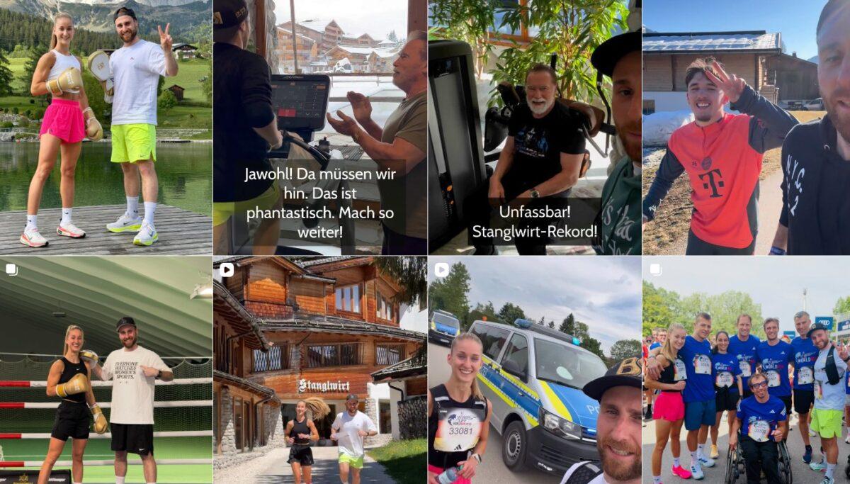 Personal trainer Björn Schulz helps guests at the Stanglwirt step outside their comfort zone.